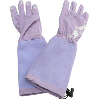 Hoselink Lilac coloured long leather gardening gloves